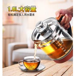 포트 주전자 부속품 주전자단품 단품 통용 두꺼운 고붕규소 유리주전기 받침대포함, T01-884커피색 세고리 주전자의 몸체