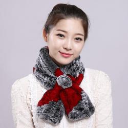 REDLIFO 퍼 머플러 페이크퍼 달토끼털 목도리한판추동여워머한꽃두툼워머목도리롱
