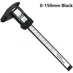 버니어캘리퍼스 150mm 100mm 버니어 캘리퍼스 게이지 6/4 인치 0.1mm 정확도 LCD 디지털 전자 캘리퍼스 탄, 04 0-150mm Black_01 CHINA