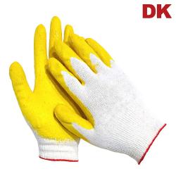 Dk Kc인증 황코팅 100켤레 노랑 고급 개별포장 13게이지 반코팅
