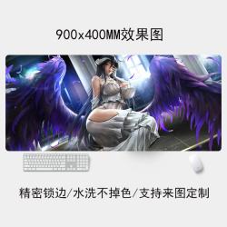 오버로드 키보드 모몬가 알베도 샤르티아 마우스 장패드 게이밍 긴 빅사이즈 대형 패드 매트, 4mm + 1개, B + 700x300mm