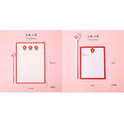 Jun.28 213번 학생용 메모지 귀여운 캐릭터 캐릭터 넷 레드 메모지풍 소녀 학습 스티커 점성 없음 todolist 플랜 메모 소금계통포스트잇에 서명하다Z, 작은 꽃 [큰 30 장 + 작은 29 장]