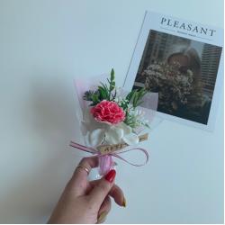 Fondant Flower 미니조화꽃다발 납골당 미니꽃다발 미니미니 꽃다발, 진핑카네이션