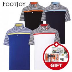 FOOTJOY 사은품 골프공 증정 풋조이 엔지니어드 스트라이프 탑 셔츠 골프상의 85405 85406 85407 85408, 85408 남하 S/마라톤 화이트
