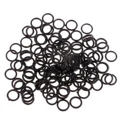 JC 100pcs 블랙 브래지어 스트랩 조정 란제리 슬라이더 O 링 비키니 패스너 6mm