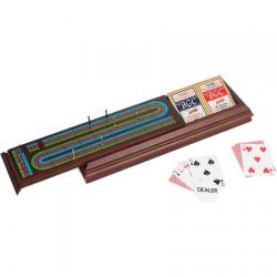 카드 못 및 딜러 버튼이있는 DeNadi Collection Royal Cribbage Board PROD1830001383, 한 가지 색