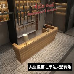 DIPYLON 카운터데스크 빈티지 바 계산대 점포 상업용 심플 크리에이티브 레스토, L형 인간 좌회전