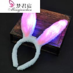 몽군신 발광 어린이 막대사탕 머리띠 아이디어 유치원 선물 콘서트 도구 토끼 귀, 단일상품