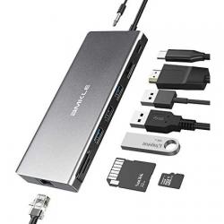 Amkle 이더넷 포트 4k Hdmi 전원 공급 3.0 port 3 USB 3.0 port sd 카드 판독기 mic micaudio 잭이, 상세 설명 참조0