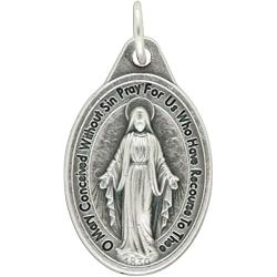 Gifts Catholic Inc. 벌크 구매 5 PC - 기적적인 메달 1 인치 로트 5 개 메달 포함 - 메리는 우리의 그레이스 레이디, 본상품, 본상품