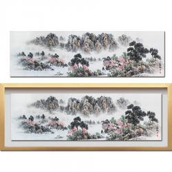 (진품) 산수화그림 풍수 생기 부자되는 동양화 그림 풍경 액자 진품