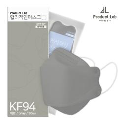 프로덕트랩 합리적인마스크 컬러마스크 KF94그레이 대형 20매