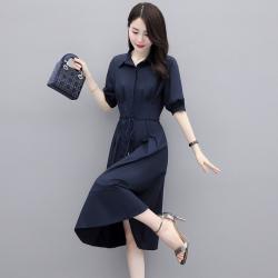 롱티셔츠 숨다 옷가게 단색 미들롱타입 반팔 스트링 남방 여성원피스 문예풍 A라인스커트 택배