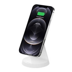 벨킨 맥세이프 부스트업 마그네틱 무선 충전기 스탠드 7.5W + 고속 충전 어댑터 세트 WIB003kr, 화이트(WIB003krWH), 1세트