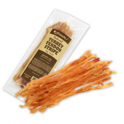 프레스키 터키츄 힘줄 스트립 강아지 건조 간식 85g, 칠면조, 1개