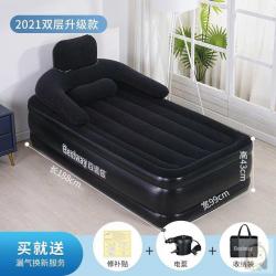 캠핑에어매트 캠핑에어매트 전동 싱글침대 1미터2싱글 기숙사 바닥매트 특별 요금 에어쿠션 가정용 더블 더커지고두꺼워진, T12-싱글더블 층이 높아지다(전