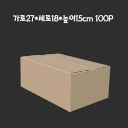 우체국 박스 2호 택배박스 27X18X15cm B골 100장 종이상자 업소 소형택배박스 irrs, 1개