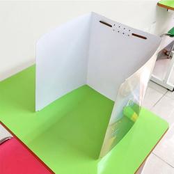 [쇼핑은 동네마트] 책상 3단 가림판 화일 A4 가림막 파티션 개인위생 O QPT345T3088