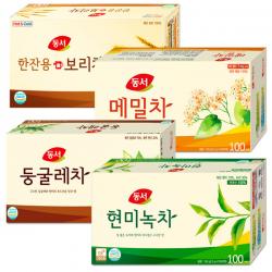 동서 현미녹차 100t + 동서 둥굴레차 100t + 동서 메밀차 100t + 동서 한잔 보리차 100t 400개입 1세트