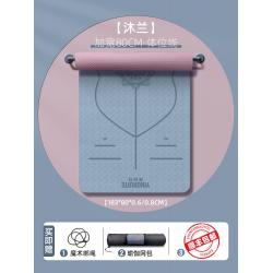 두꺼운층간소음운동매트 홈트레이닝요가매트 넓어지다 초보 미끄럼 방지 바닥 가정용 유카, 뮬란 포지션 라인 [80cm 확대, 6mm (초보자)