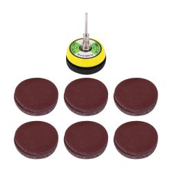 노 브랜드 50mm 연마 패드 어댑터가있는 60 pcs 샌딩 페이퍼 그라인딩 휠, 그릿 페이퍼, dremel 로터리 도구 편심 그라인더 용 크기 100, 240, 600, 800, 1000, 2000