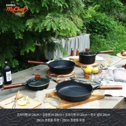 도루코 마이셰프 포레스타 프라이팬 7종(팬X3+편수냄비+유리뚜껑X2+식도), 단일옵션