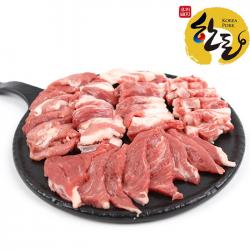 소백산쑥돈 한돈 1등급이상 냉장 한마리 모듬뒷고기(전체부위) 1kg