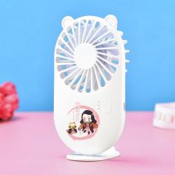귀멸의칼날 네즈코 탄지로 젠이츠 이노스케 USB충전형 미니 선풍기, 1, 흰색 + 11 공차기-귀신멸