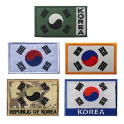 한수위 와펜 5종 세트 태극기 약장 밀리터리 명찰 패치 뱃지 와펜