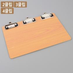 가로형 우드 클립 받침대 원목 보드 클립보드 서류철, 1개, 2클립