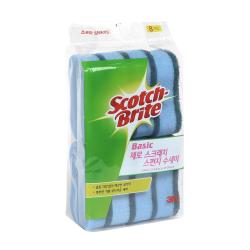 쓰리엠 베이직 제로 스크레치 스펀지 수세미, 8개입, 1개