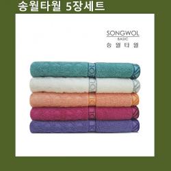 포디셀 국산 송월타월 베이직 에스닉 40 5장 수건, 1