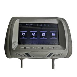 7인치 자동차 헤드레스트 뒷좌석 모니터 MP5 플레이어 12V, 모니터+카드 터치스크린 그레이 = 1쌍