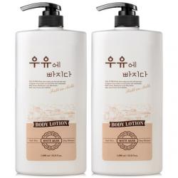 우유에빠지다 고보습 대용량 바디로션 1000ml 2개, 단일옵션