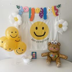 즈킁상점 패브릭 곰돌이 생일가랜드 세트 생일가랜드 세트b