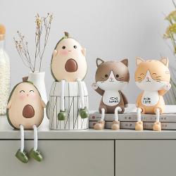 해외 북유럽 크리에이티브 동물 발걸이 인형 거실 소품 홈스테이-95626, 06.두 마리의 쇠고랑