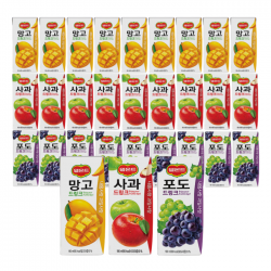  안녕골목마켓 델몬트 드링크 망고10+포도10+사과10 델몬트3종10개씩