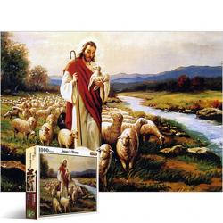 @36 직소퍼즐 물화퍼즐 【1000조각 직소퍼즐 예수와 양 (PL1220)】 $26 #W+ 335149 퍼즐라이프 dream, DC 본상품선택 ok, DC 1 ok