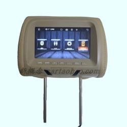 7인치 자동차 헤드레스트 뒷좌석 모니터 MP5 플레이어 12V, 카드 터치스크린 베이지 = 1대