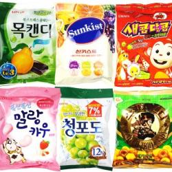 썬키스트사 알사탕 애니타임 스카치 마이쮸 말랑카우 청포도 새콤달콤 스카치 목캔디 자두 땅콩카라멜 담라