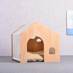 그물 빨간 고양이 둥지 따뜻한 개 집 작은 개 테디 단단한 나무 개 집 이동식 및 빨 애완 동물 텐트 개 집 개 빌라, 미카 스트립 H96