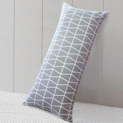 네모라인 스마일 등쿠션커버 60x110cm(솜 미포함), 모던그레이