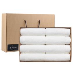 어메니티타올 디럭스 40수 코마사 180g 8장 고급 호텔수건 선물세트, 1세트, 화이트