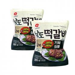 [유통기한임박21.9.6] 마니커에프앤지 남도떡갈비 285gx2 한입 떡갈비/고기산적/반찬, 2개