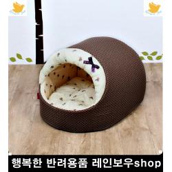 동굴베드 고양이휴식처 애견하우스 강아지방석 새끼강아지집 애완용쿠션, 소