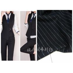 펠트원단 수입 블랙색 바탕색 색더블 스트라이프 미디움두께 전체양모 모직물 패브릭 양복 바지 세트포장, 기본