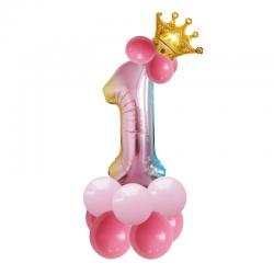 파티데코 크라운 스탠드 DIY숫자풍선 115cm, 숫자5, 1개