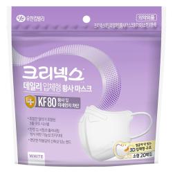 크리넥스 데일리 입체형 황사마스크 소형 KF80 지퍼백, 20개입, 1개