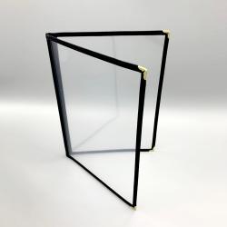 을지메뉴 투명메뉴판 블랙 10page