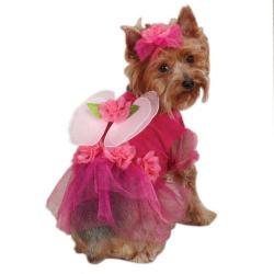 Casual Canine Flower Fairy Dog Costume Large Pink 캐주얼 송곳니 플라워 요정 개 의상 크고 핑크, 1